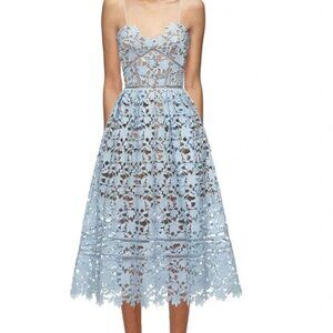 SELF-PORTRAIT Azaelea lace dress - Light Blue